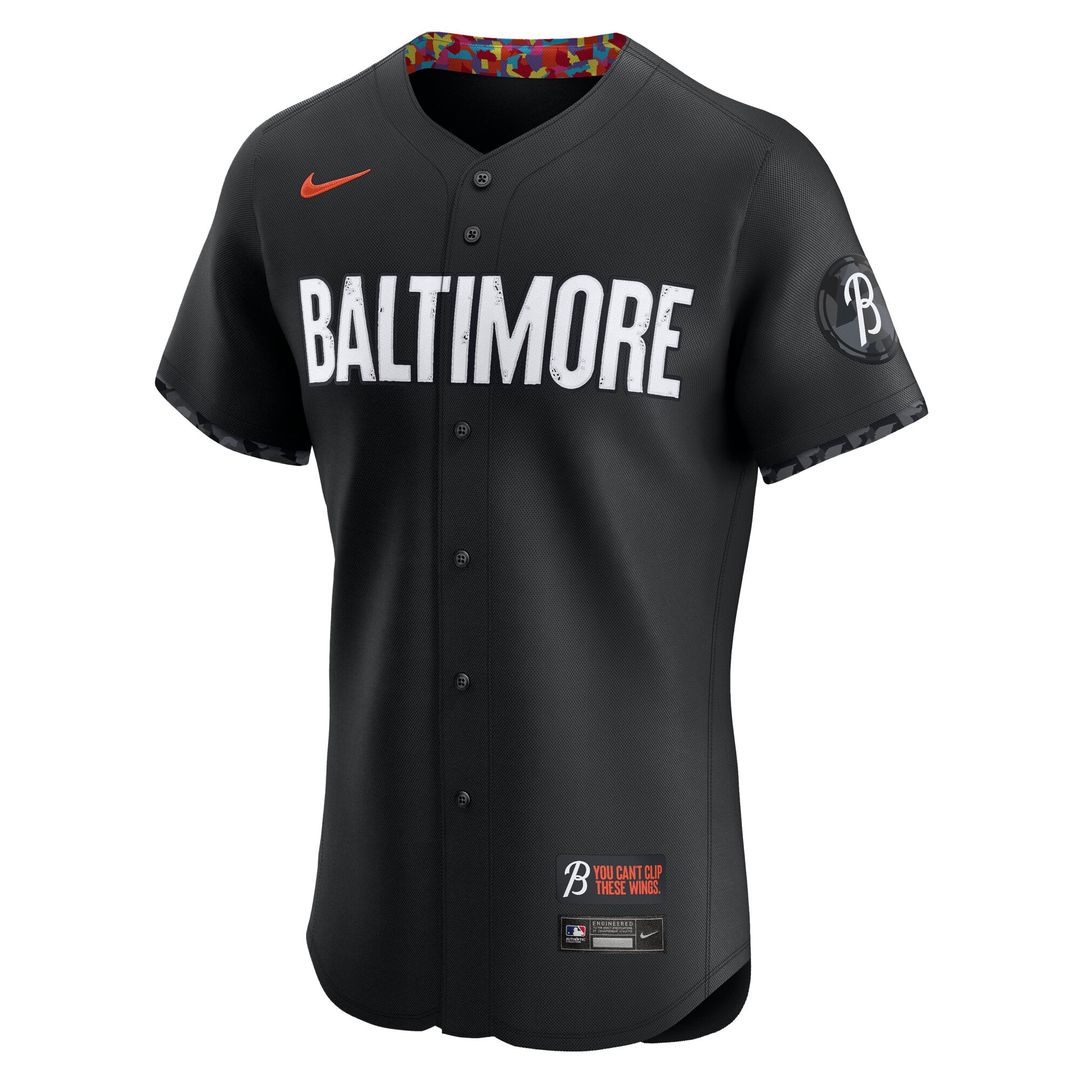 Baltimore Orioles Nike Black City Connect Elite Jersey product image 2, provided for visual reference and product detail