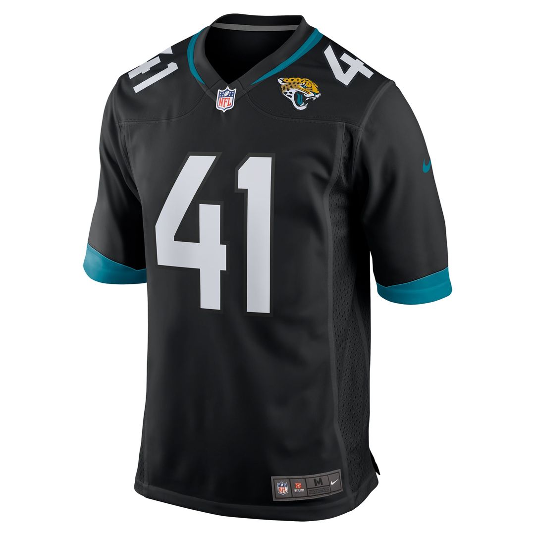 Jacksonville Jaguars Josh Hines-Allen Nike Black Alternate Game Jersey product image 2, provided for visual reference and