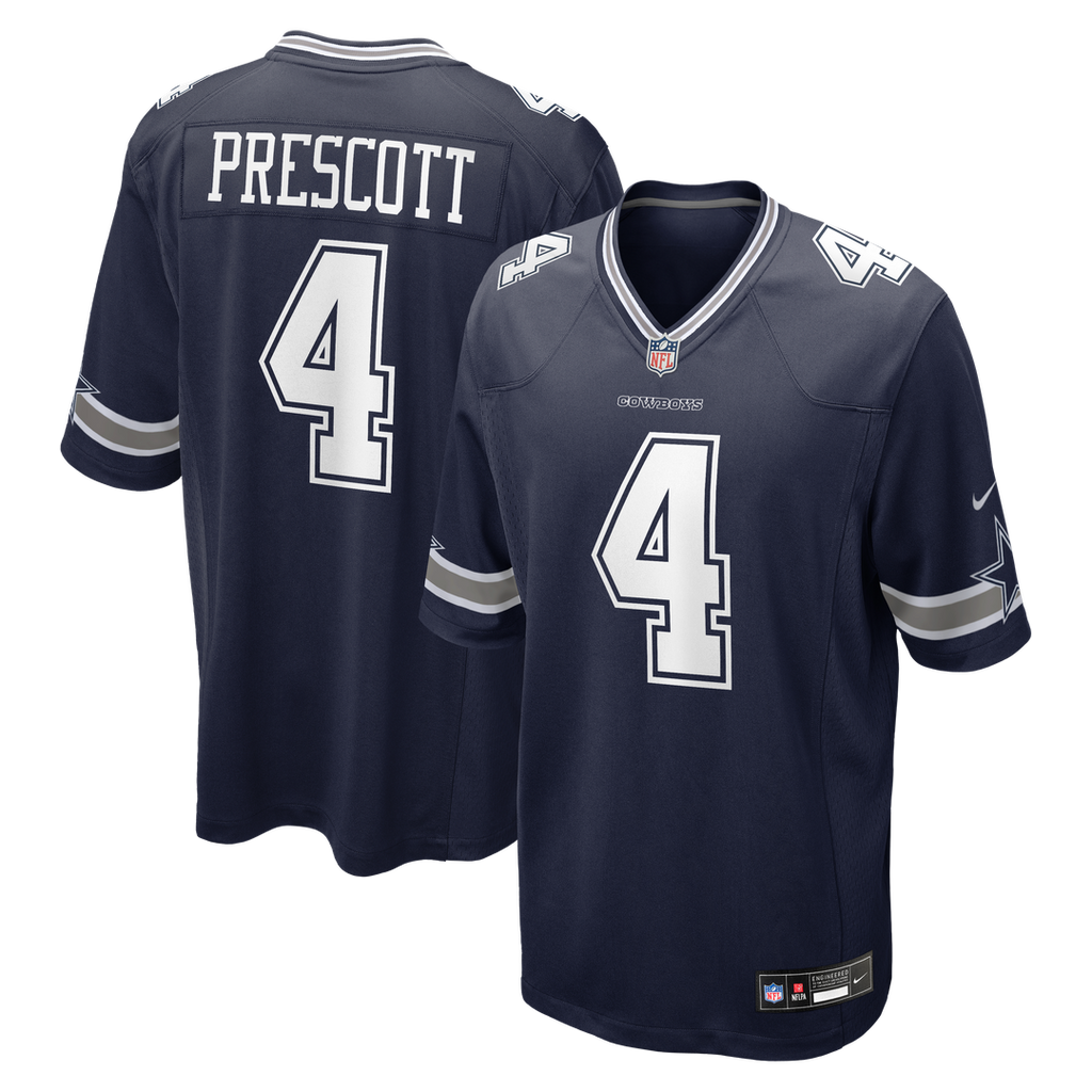 Dallas Cowboys Dak Prescott Nike Navy Game Team Jersey product image 9, provided for visual reference and product detail