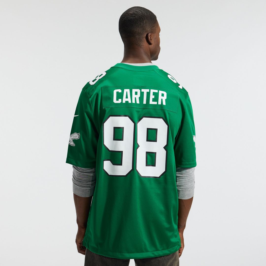 Philadelphia Eagles Jalen Carter Nike White Game Jersey product image 9, provided for visual reference and product detail