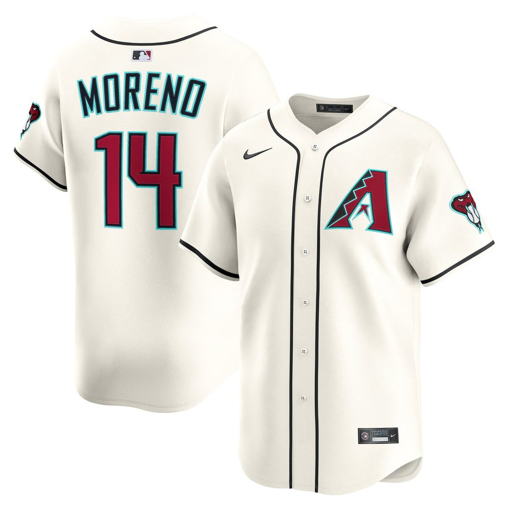 Arizona Diamondbacks Gabriel Moreno Nike Cream Home Limited Player Jersey product image 1, provided for visual reference and