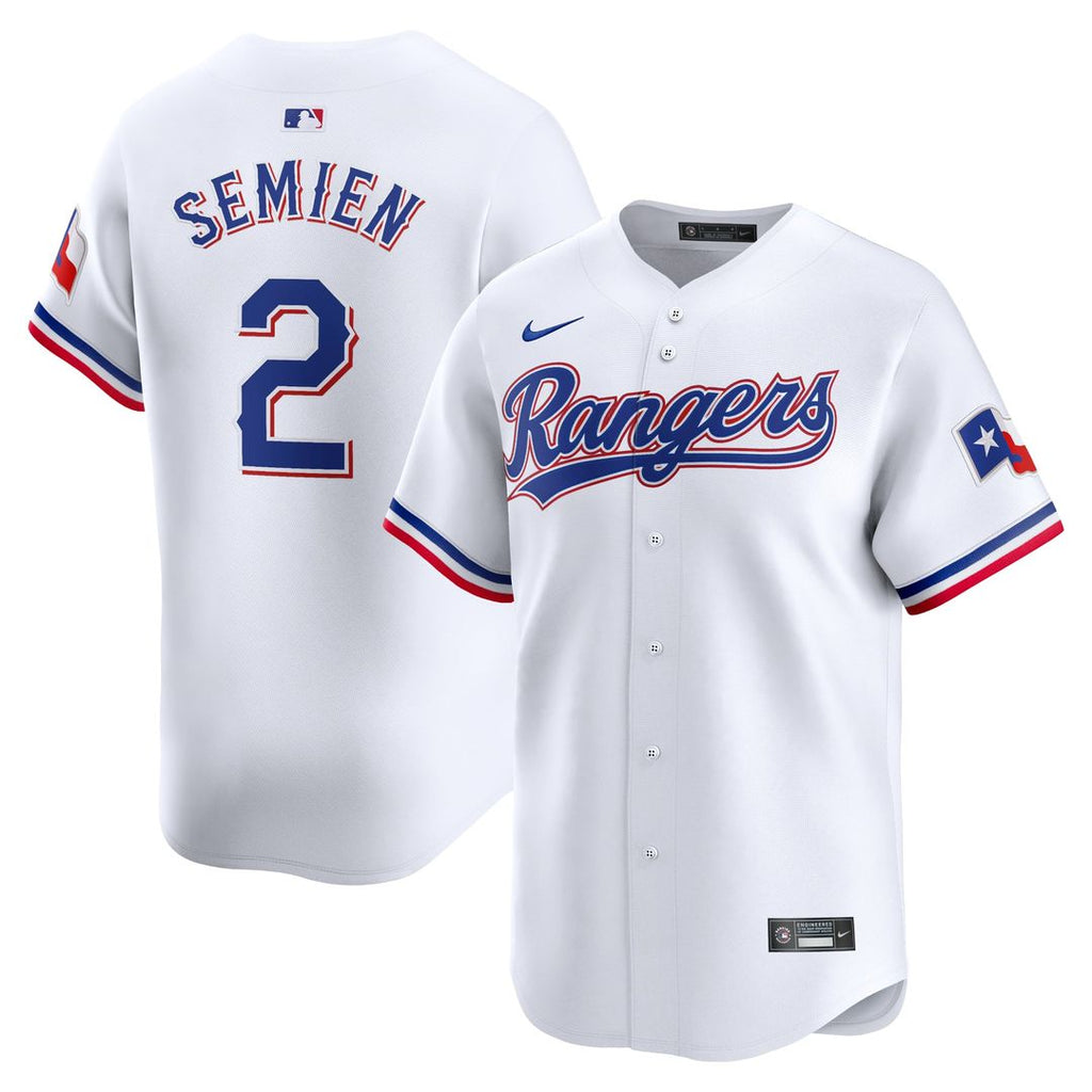 Texas Rangers Marcus Semien Nike White Home Limited Player Jersey product image 1, provided for visual reference and product