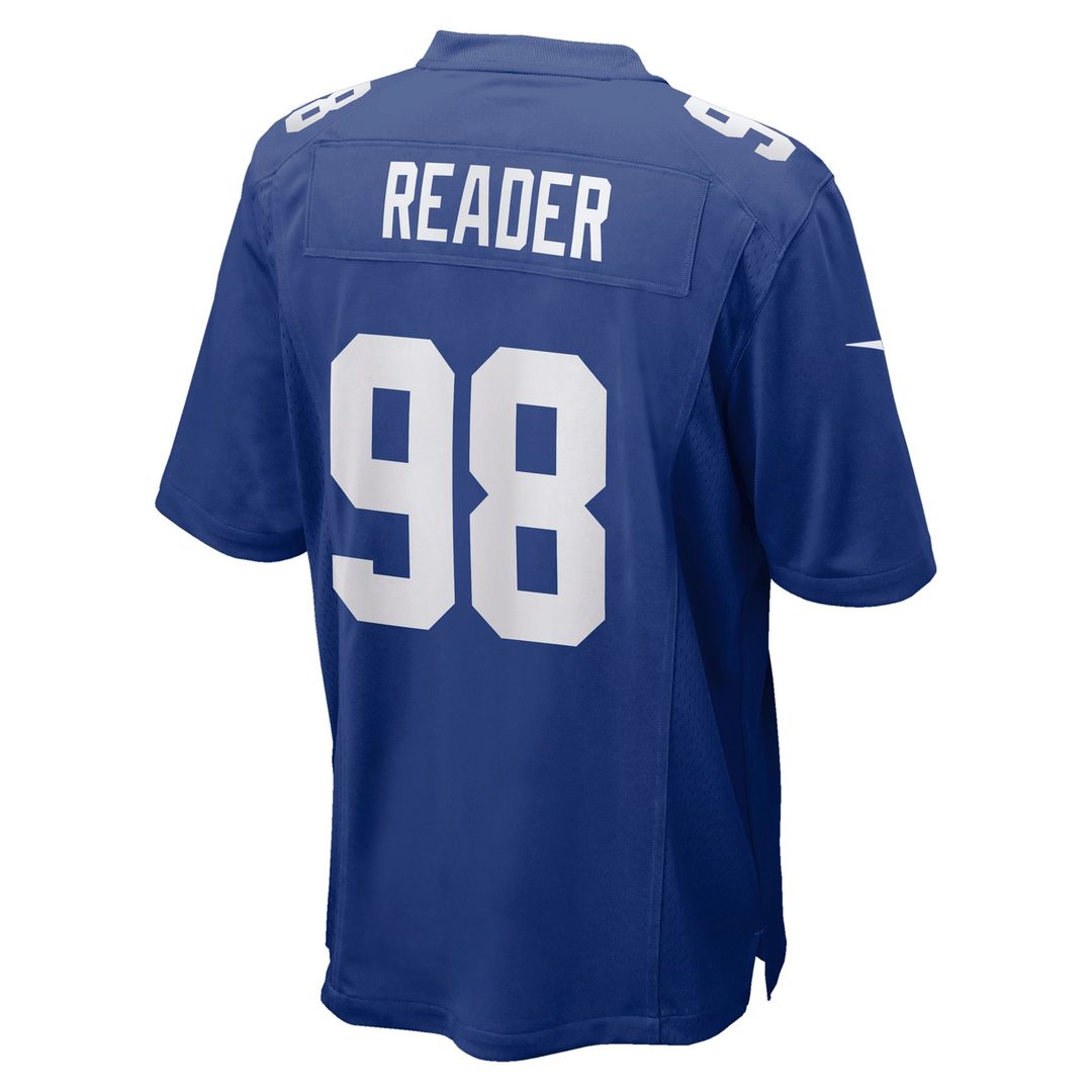 New York Giants D.J. Reader Nike Royal Game Jersey product image 3, provided for visual reference and product detail review