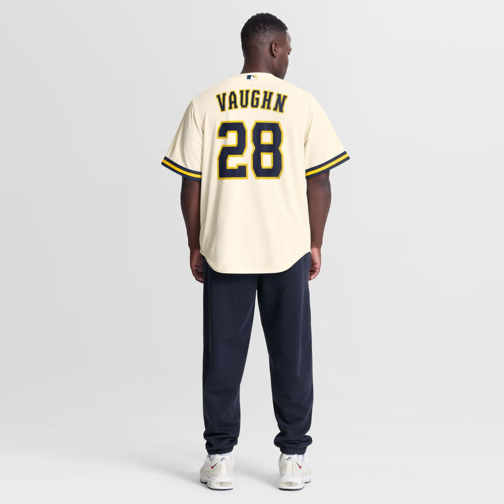 Milwaukee Brewers Andrew Vaughn Nike Cream Home Replica Jersey product image 3, provided for visual reference and product