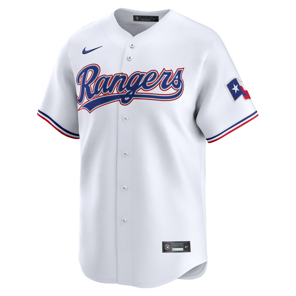 Texas Rangers Jacob deGrom Nike White Home Limited Jersey product image 2, provided for visual reference and product detail