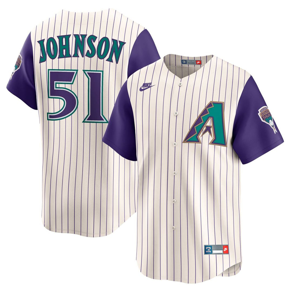 Arizona Diamondbacks Randy Johnson Nike Black Throwback Cooperstown Collection Limited Jersey product image 7, provided for