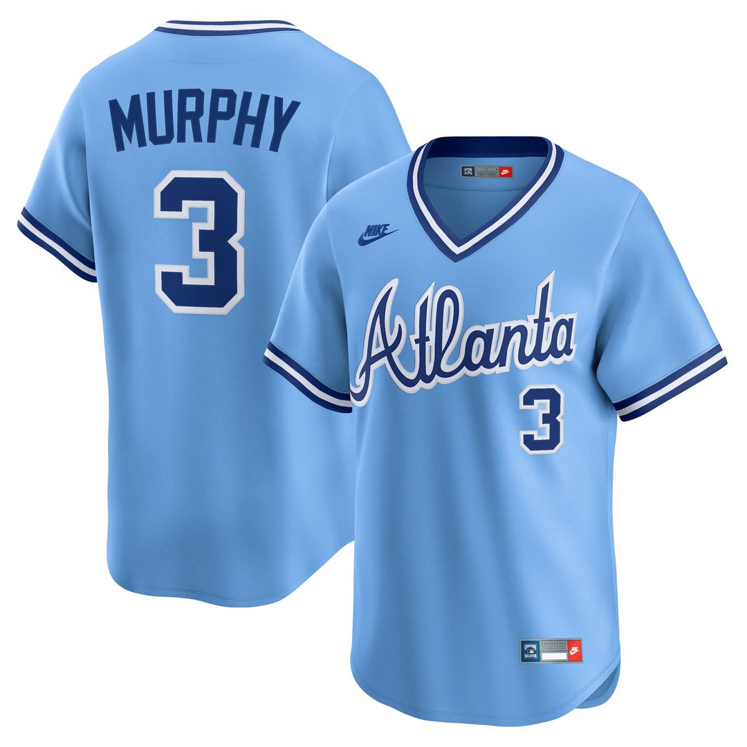 Atlanta Braves Dale Murphy Nike Light Blue Throwback Cooperstown Collection Limited Jersey product image 1, provided for