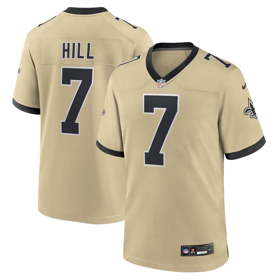 New Orleans Saints Taysom Hill Nike Black Game Jersey product image 17, provided for visual reference and product detail