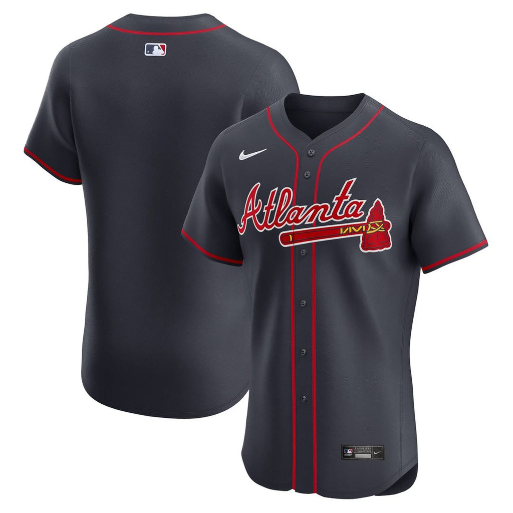 Atlanta Braves Nike White Home Elite Jersey product image 10, provided for visual reference and product detail review