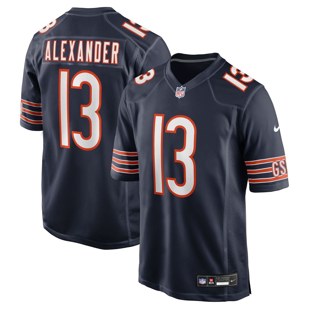 Chicago Bears Maurice Alexander Nike Navy Team Game Jersey product image 1, provided for visual reference and product detail