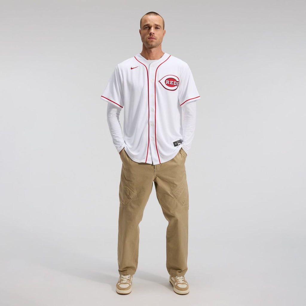 Cincinnati Reds Nike White Home Replica Team Jersey product image 3, provided for visual reference and product detail review