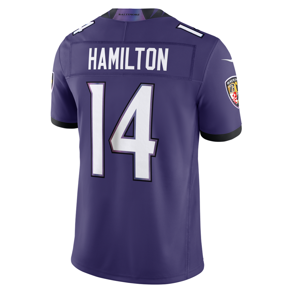 Baltimore Ravens Kyle Hamilton Nike Black Alternate Vapor F.U.S.E. Stitched Limited Jersey product image 9, provided for