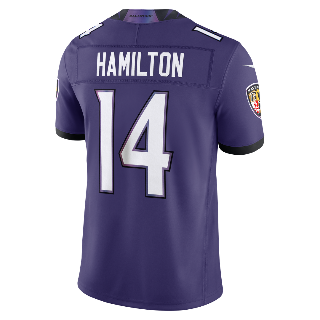 Baltimore Ravens Kyle Hamilton Nike Black Alternate Vapor F.U.S.E. Stitched Limited Jersey product image 9, provided for