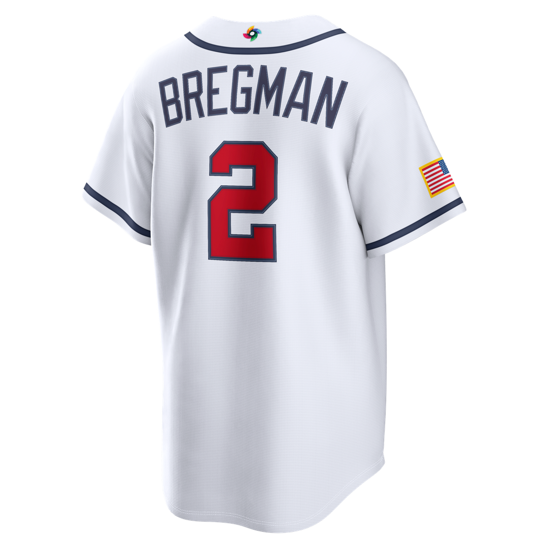 USA Baseball Alex Bregman Nike White 2026 World Baseball Classic Home Stadium Jersey product image 3, provided for visual