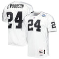 Las Vegas Raiders 2002 Charles Woodson Mitchell & Ness White Authentic Throwback Retired Player Jersey product image 1,