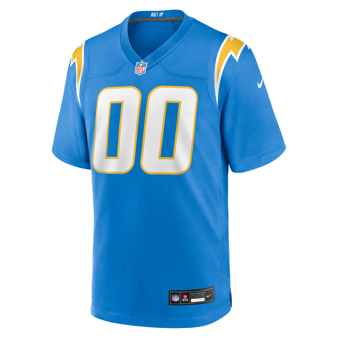 Los Angeles Chargers Nike Powder Blue Custom Game Jersey product image 2, provided for visual reference and product detail
