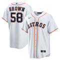 Houston Astros Hunter Brown Nike White Home Replica Jersey product image 1, provided for visual reference and product detail
