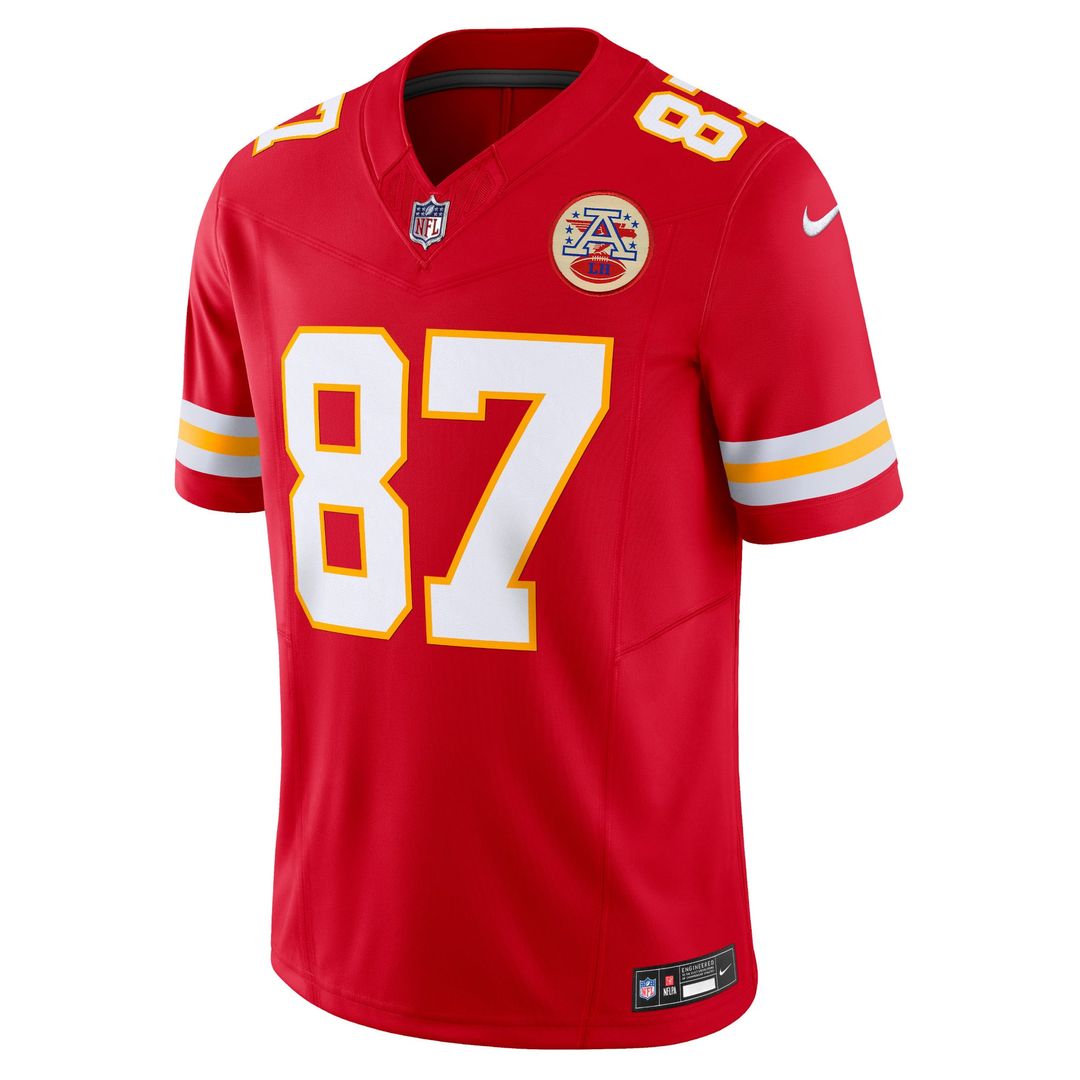 Kansas City Chiefs Travis Kelce Nike Red Vapor F.U.S.E. Limited Jersey product image 5, provided for visual reference and