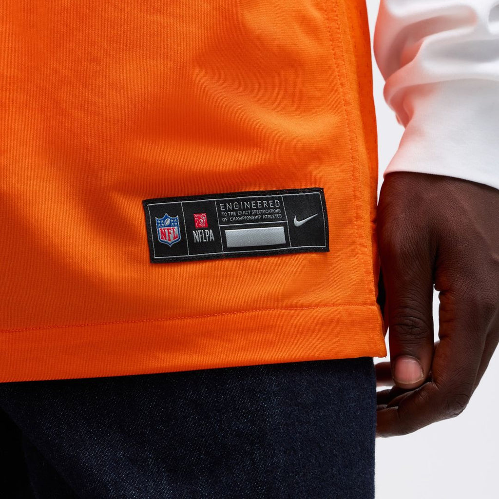 Denver Broncos Bo Nix Nike Orange Player Game Jersey product image 19, provided for visual reference and product detail