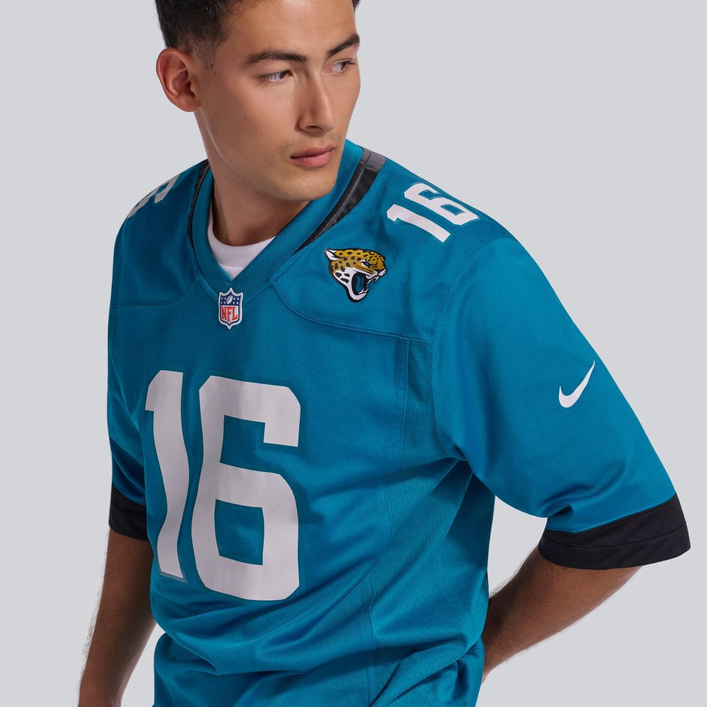 Jacksonville Jaguars Trevor Lawrence Nike Teal Home Game Jersey product image 9, provided for visual reference and product