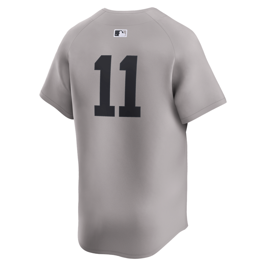 New York Yankees Anthony Volpe Nike Gray Road Limited Player Jersey product image 6, provided for visual reference and