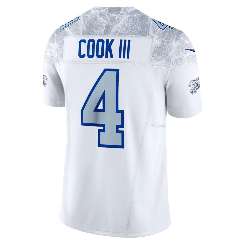 Buffalo Bills James Cook III Nike White Rivalries Collection Stitched Limited Jersey product image 3, provided for visual