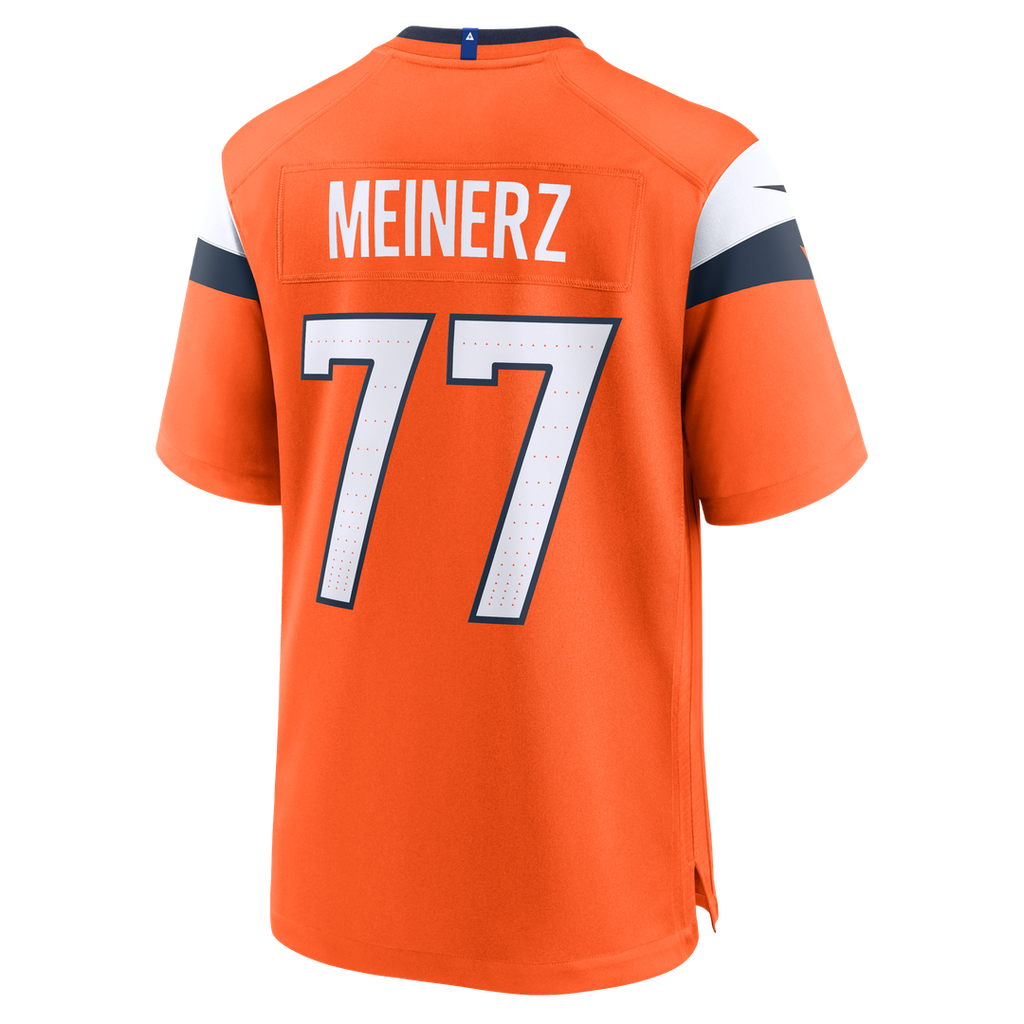 Denver Broncos Quinn Meinerz Nike Orange Team Game Jersey product image 3, provided for visual reference and product detail