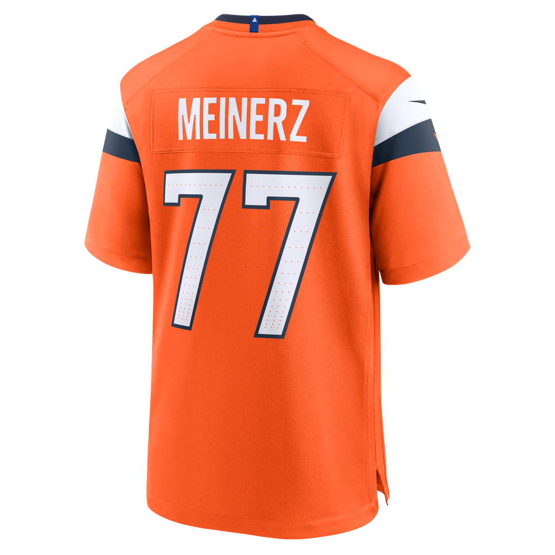 Denver Broncos Quinn Meinerz Nike Orange Team Game Jersey product image 3, provided for visual reference and product detail