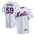 New York Mets Sean Manaea Nike White Home Replica Jersey product image 1, provided for visual reference and product detail