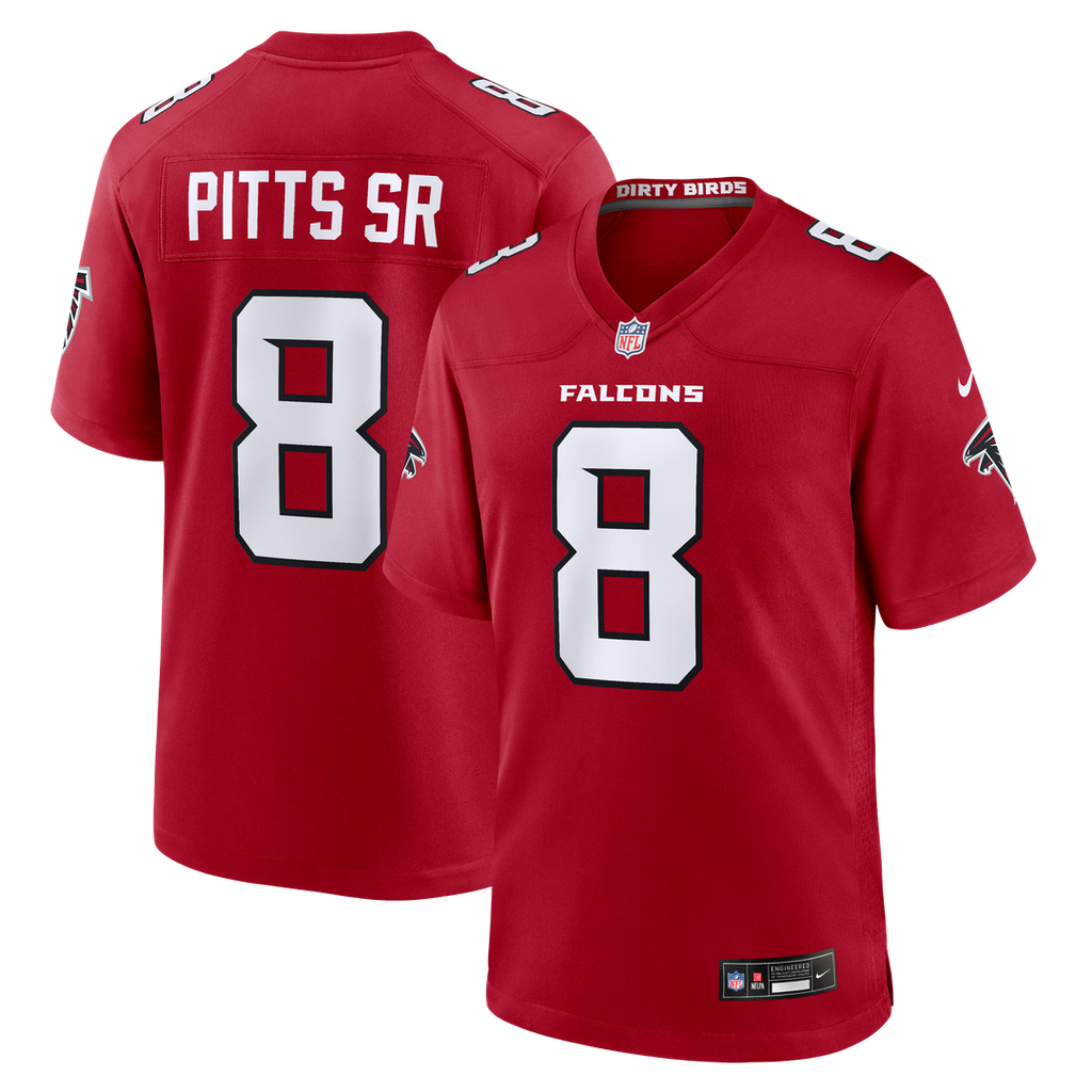 Atlanta Falcons Kyle Pitts Sr. Nike Red Game Jersey product image 1, provided for visual reference and product detail review