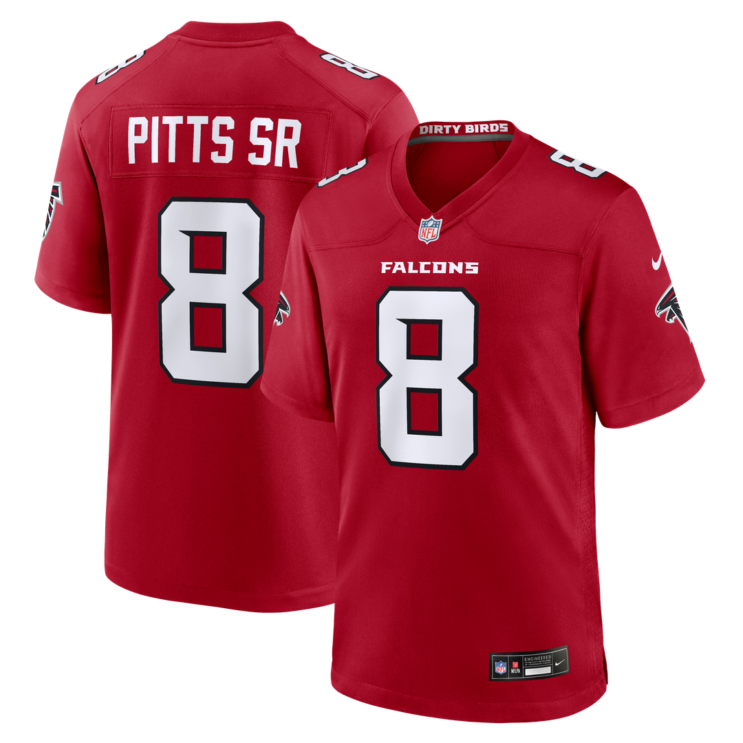 Atlanta Falcons Kyle Pitts Sr. Nike Red Game Jersey product image 1, provided for visual reference and product detail review