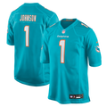Miami Dolphins Chris Johnson Nike Aqua Team Game Jersey product image 1, provided for visual reference and product detail