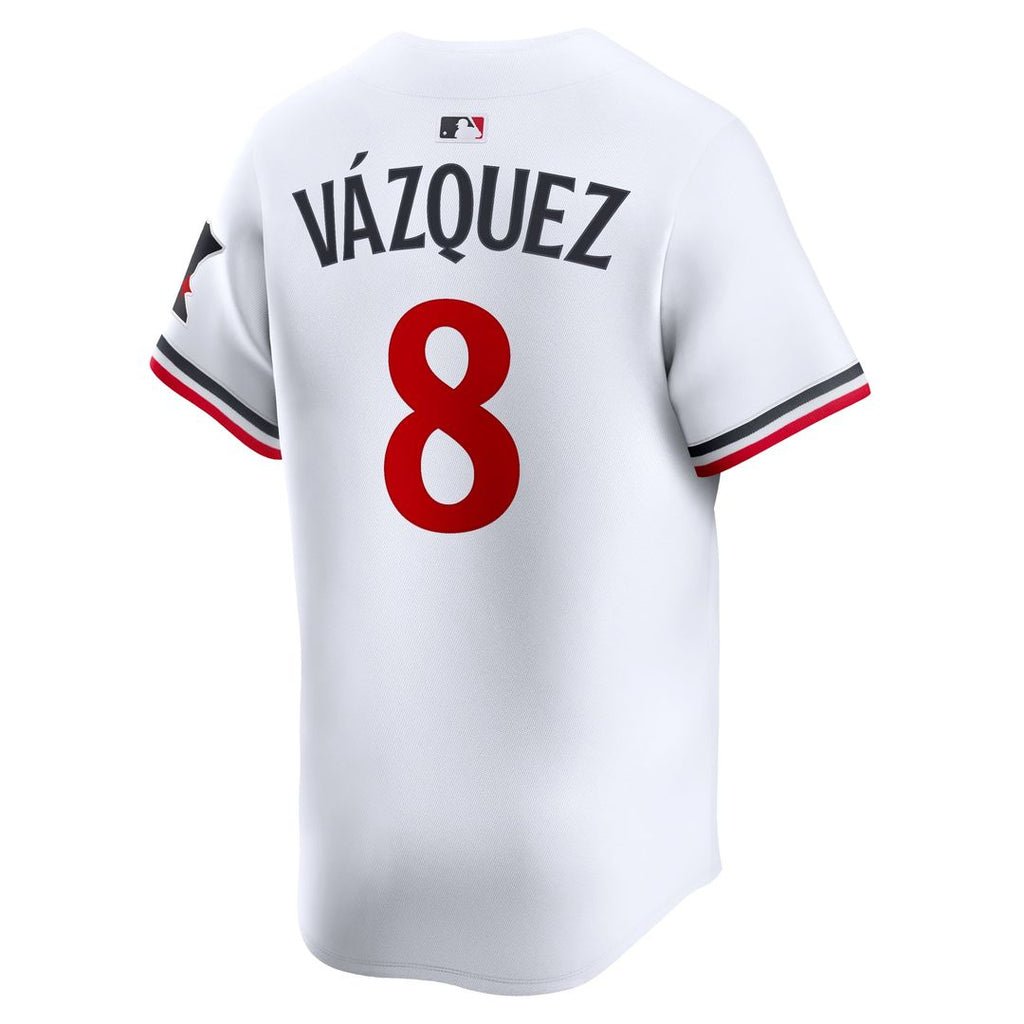 Minnesota Twins Christian Vázquez Nike White Home Limited Jersey product image 3, provided for visual reference and product