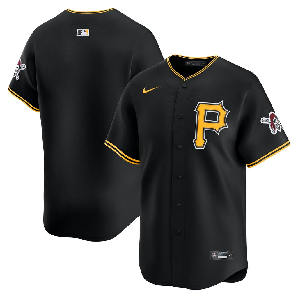 Pittsburgh Pirates Nike Black Alternate Limited Jersey product image 1, provided for visual reference and product detail