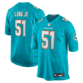 Miami Dolphins David Long Jr. Nike Aqua Game Jersey product image 1, provided for visual reference and product detail review
