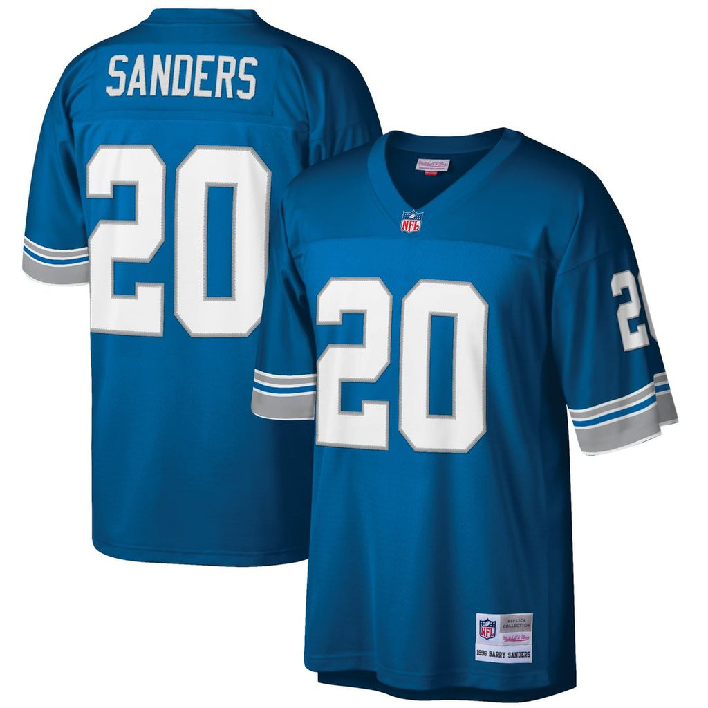 Detroit Lions Barry Sanders Mitchell & Ness White Big & Tall 1996 Retired Player Replica Jersey product image 7, provided