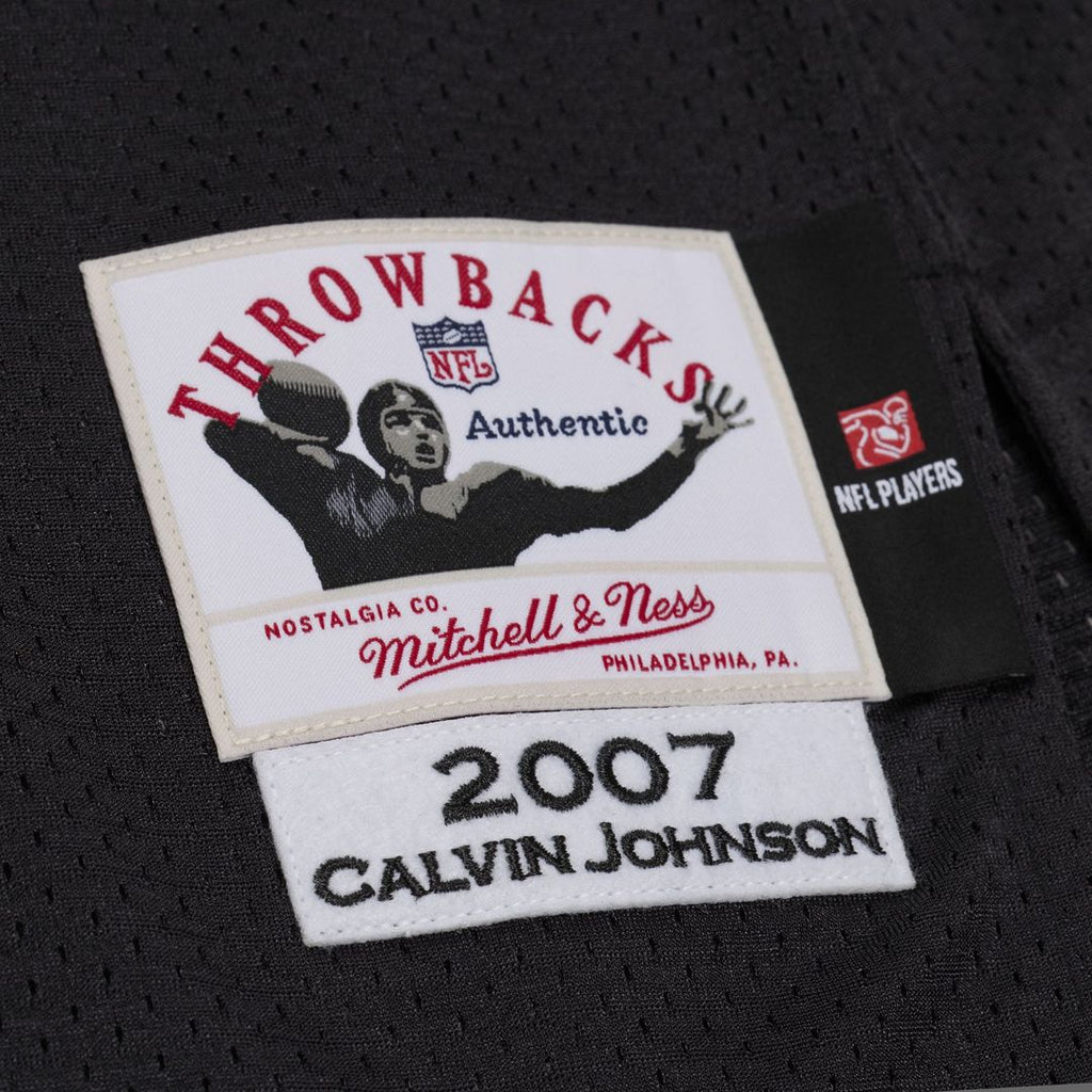 Detroit Lions Calvin Johnson Mitchell & Ness Black 2007 Authentic Throwback Jersey product image 11, provided for visual