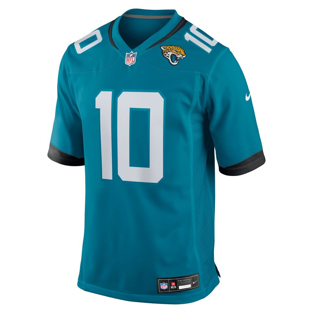 Jacksonville Jaguars Carter Bradley Nike Teal Team Game Jersey product image 2, provided for visual reference and product