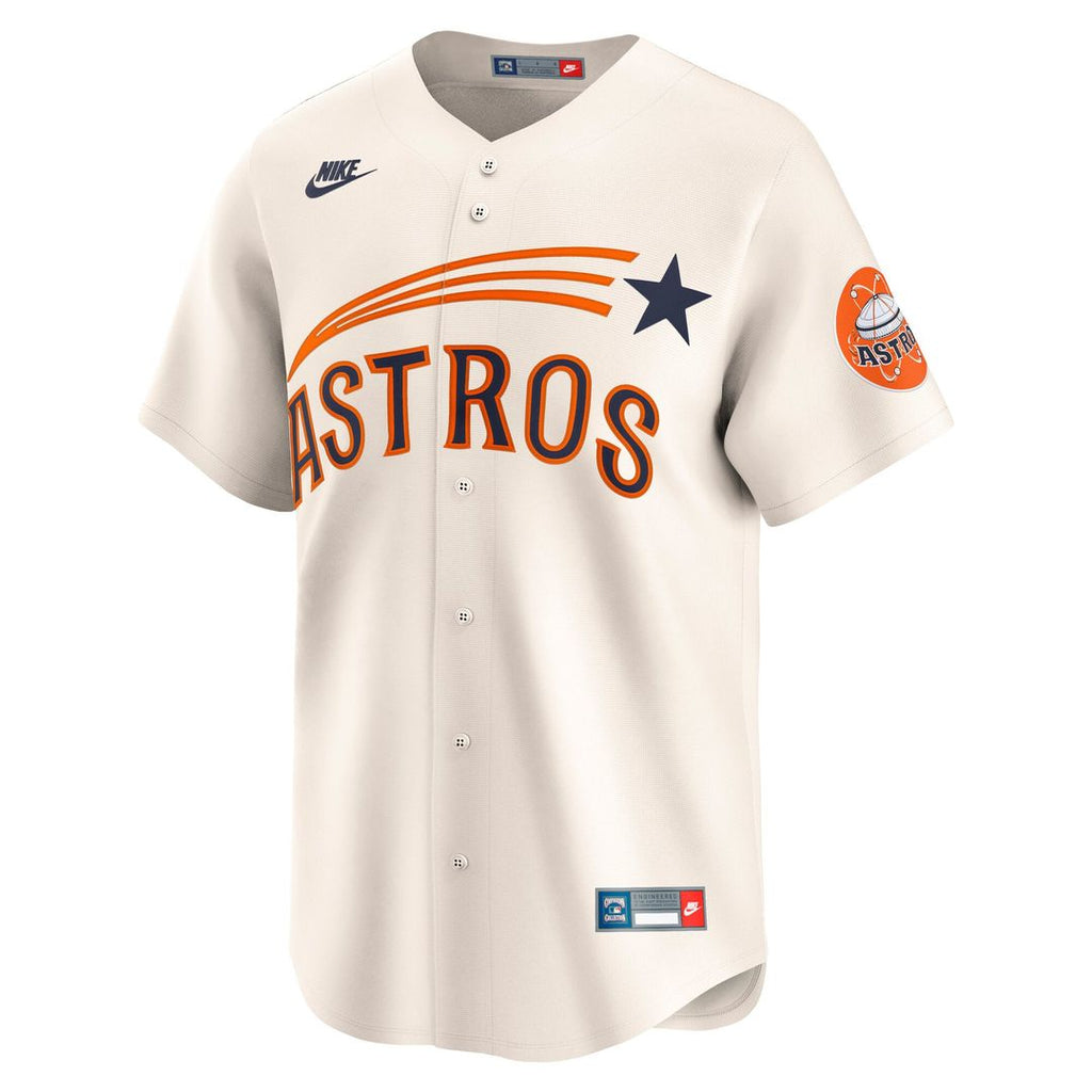 Houston Astros Nike Cream Cooperstown Collection Limited Jersey product image 2, provided for visual reference and product