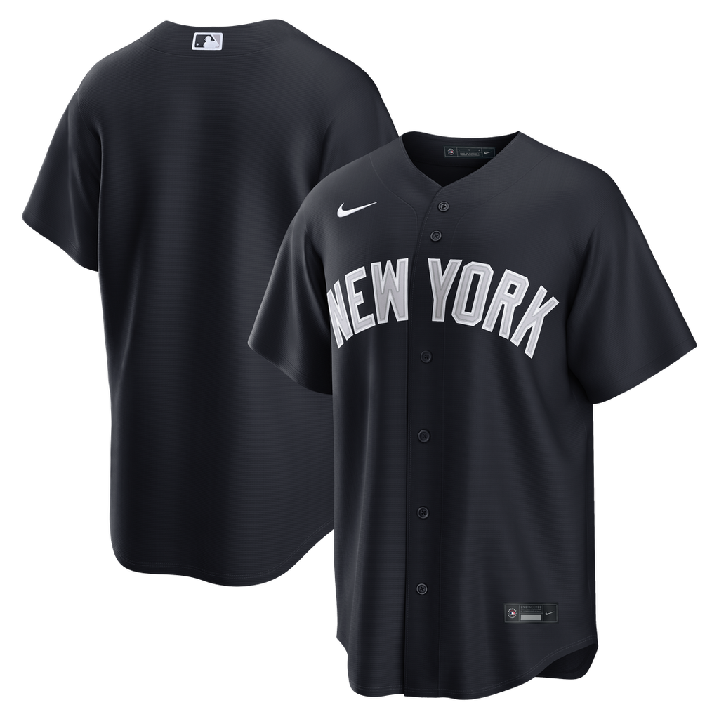 New York Yankees Nike Navy Alternate Replica Jersey product image 1, provided for visual reference and product detail review