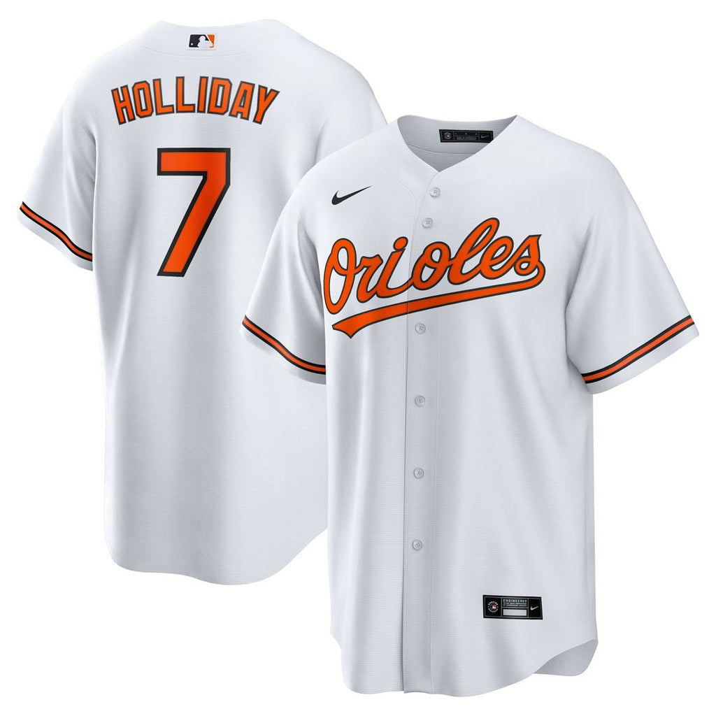 Baltimore Orioles Jackson Holliday Nike White Home Replica Player Jersey product image 1, provided for visual reference and