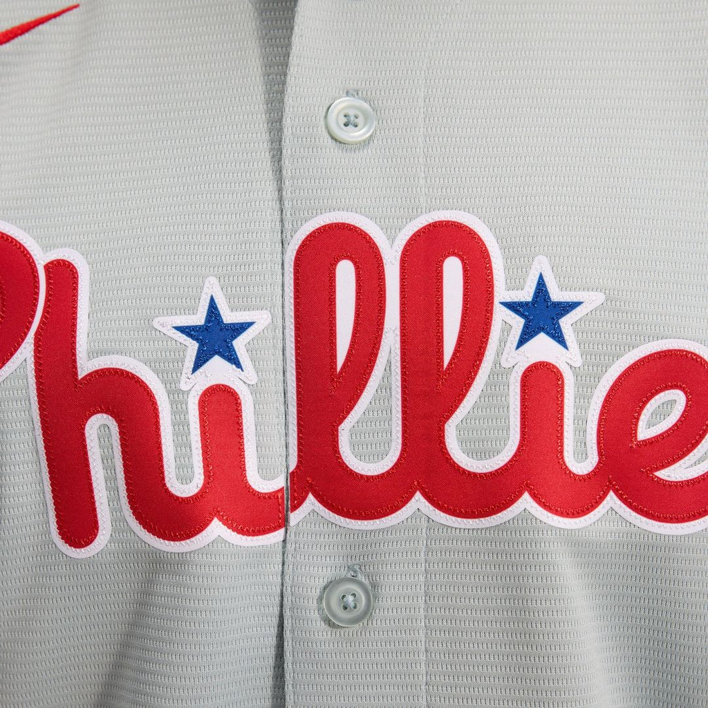 Philadelphia Phillies Bryce Harper Nike Gray Road Replica Jersey product image 24, provided for visual reference and product