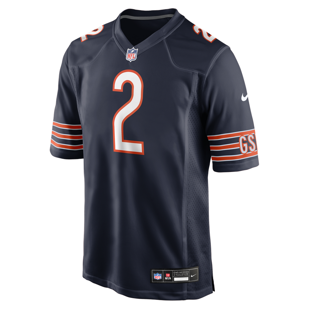 Chicago Bears Coby Bryant Nike Navy Team Game Jersey product image 2, provided for visual reference and product detail review