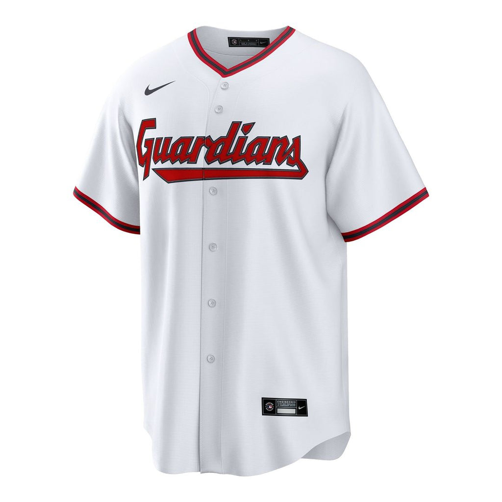 Cleveland Guardians Chase DeLauter Nike White Home Replica Jersey product image 2, provided for visual reference and product