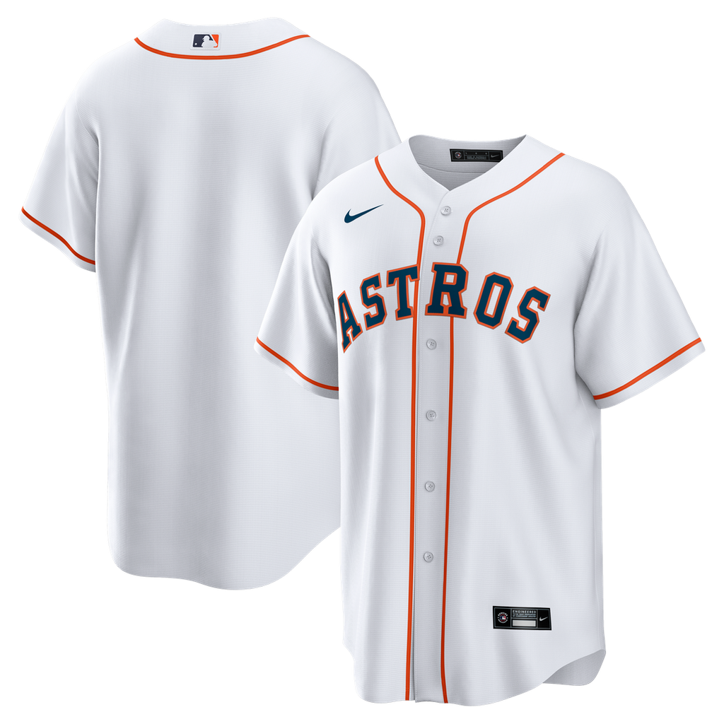 Houston Astros Nike White Home Big & Tall Replica Jersey product image 1, provided for visual reference and product detail