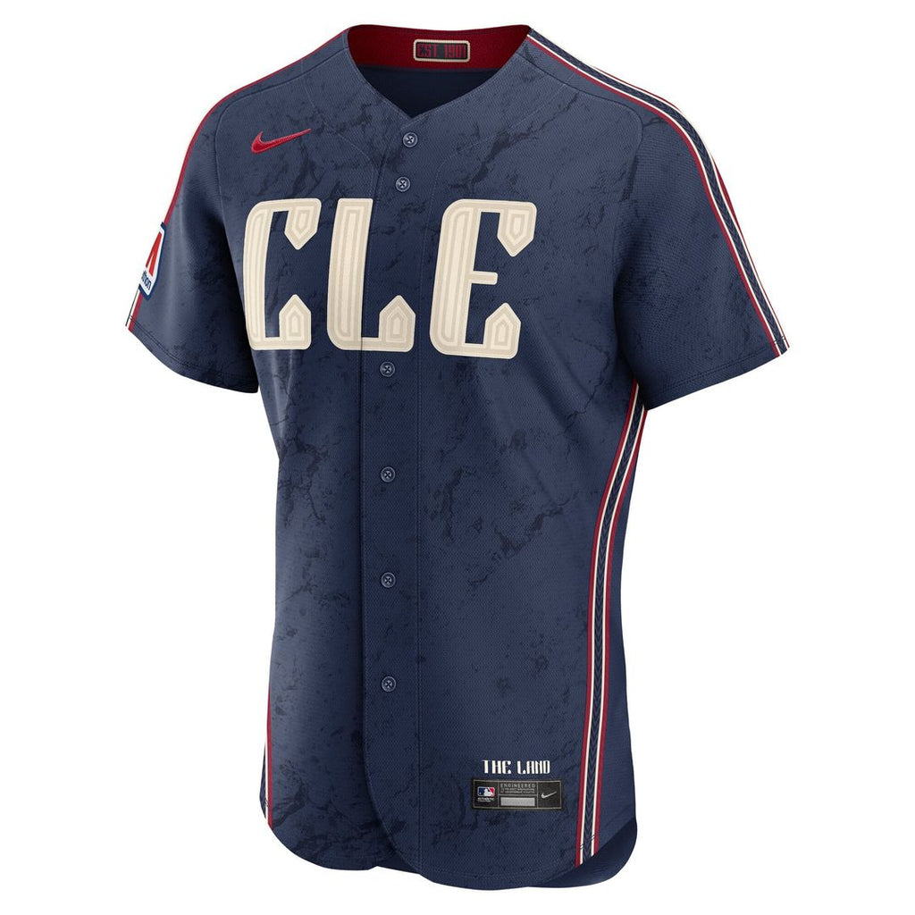 Cleveland Guardians Nike Navy City Connect Authentic Sponsor Patch Jersey product image 2, provided for visual reference and