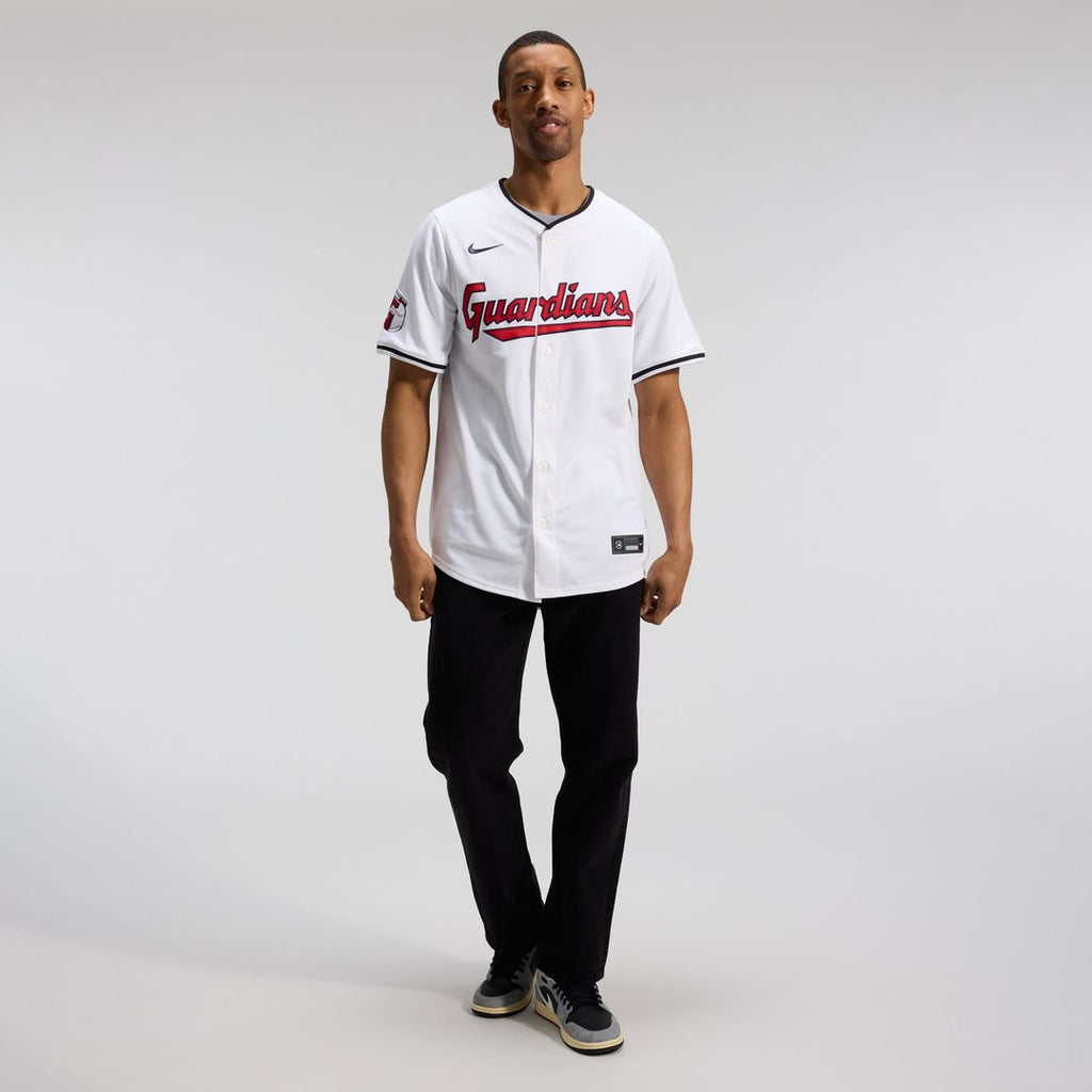 Cleveland Guardians Jose Ramirez Nike White Home Limited Player Jersey product image 5, provided for visual reference and