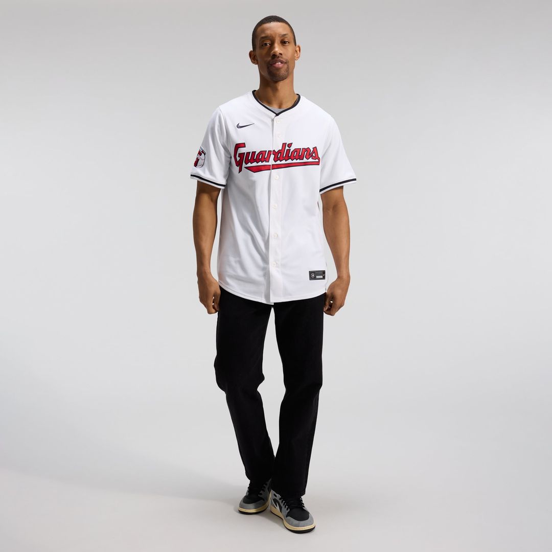 Cleveland Guardians Jose Ramirez Nike White Home Limited Player Jersey product image 5, provided for visual reference and