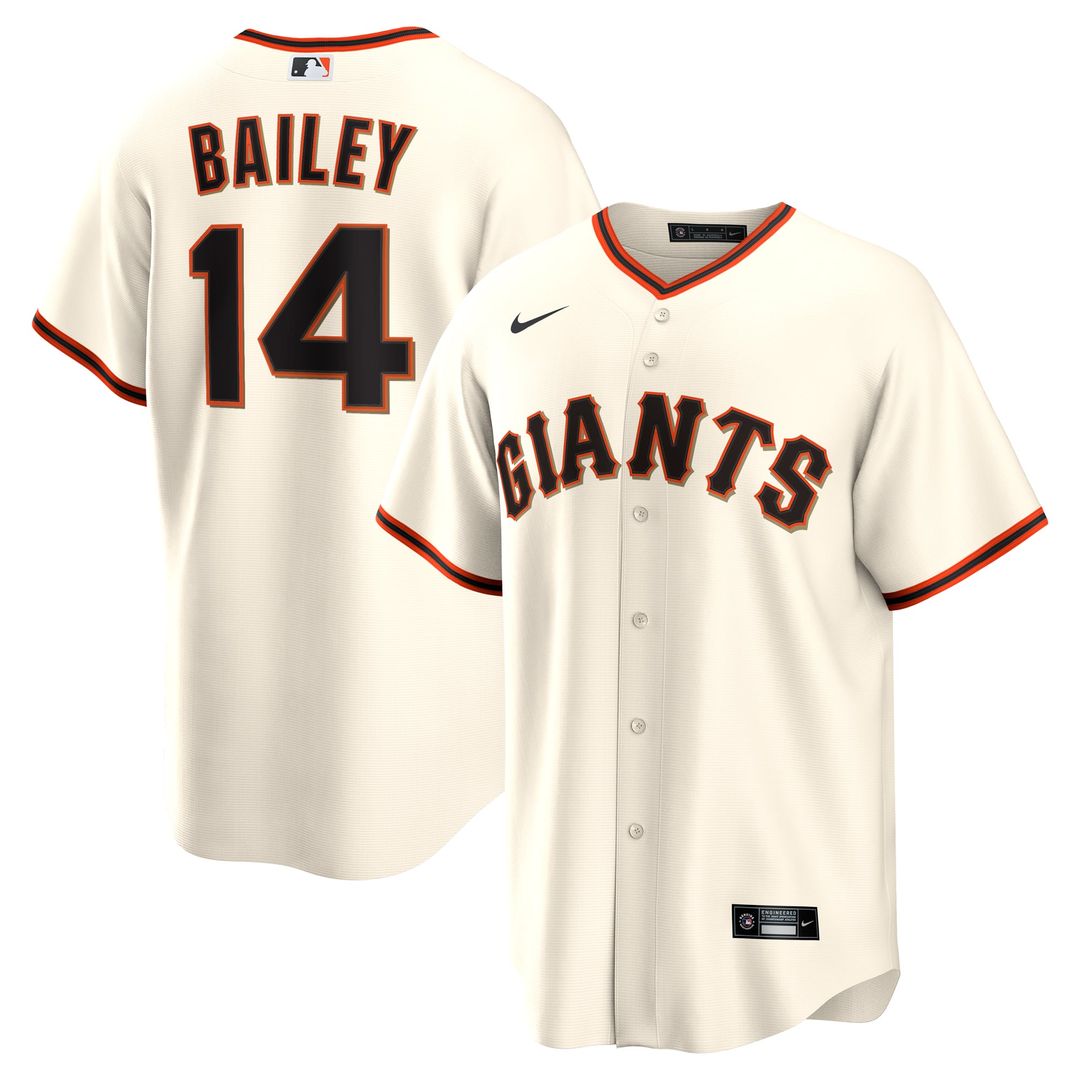 San Francisco Giants Patrick Bailey Nike Cream Home Replica Jersey product image 1, provided for visual reference and