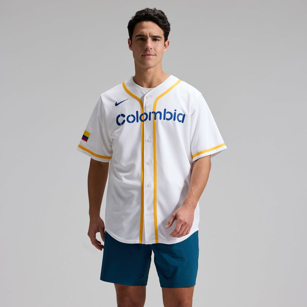 Colombia Baseball Nike White 2026 World Baseball Classic Home Stadium Jersey product image 1, provided for visual reference